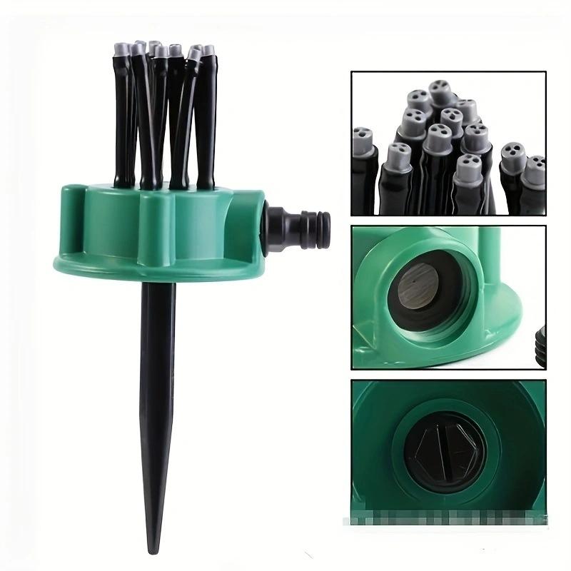 1Pc 360° Automatic Multi-Head Watering Sprinkler, Garden Irrigation Tool, Shower Head, Holiday Gift