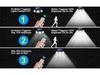 Three-Head Solar Wall Light, 260 LED, Motion Sensor Outdoor Garden & Street Lighting
