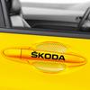 8pcs Car Door Sticker Carbon Fiber Scratches Auto Handle Protection Film for Skoda Superb Octavia Kodiaq Yeti Rapid Karoq Fabia Kamiq Enyaq Vis