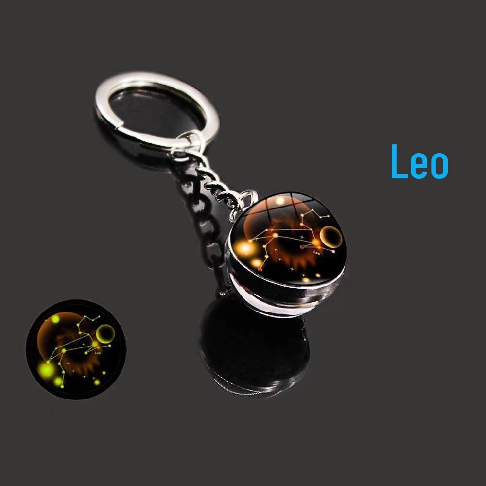 Luminous Zodiac Keychain: Dvanáct souhvězdí s přívěsky ve znamení Býka a Vodnáře