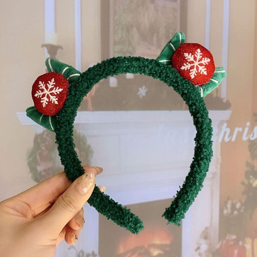 

Рождественский головной убор из лосиных рогов, аксессуары для волос, корейский стиль, повязка на голову, женский ободок для волос зелёный