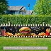 2D Burger Fries Fast Food Banner Backdrop for Summer BBQ Party Supplies