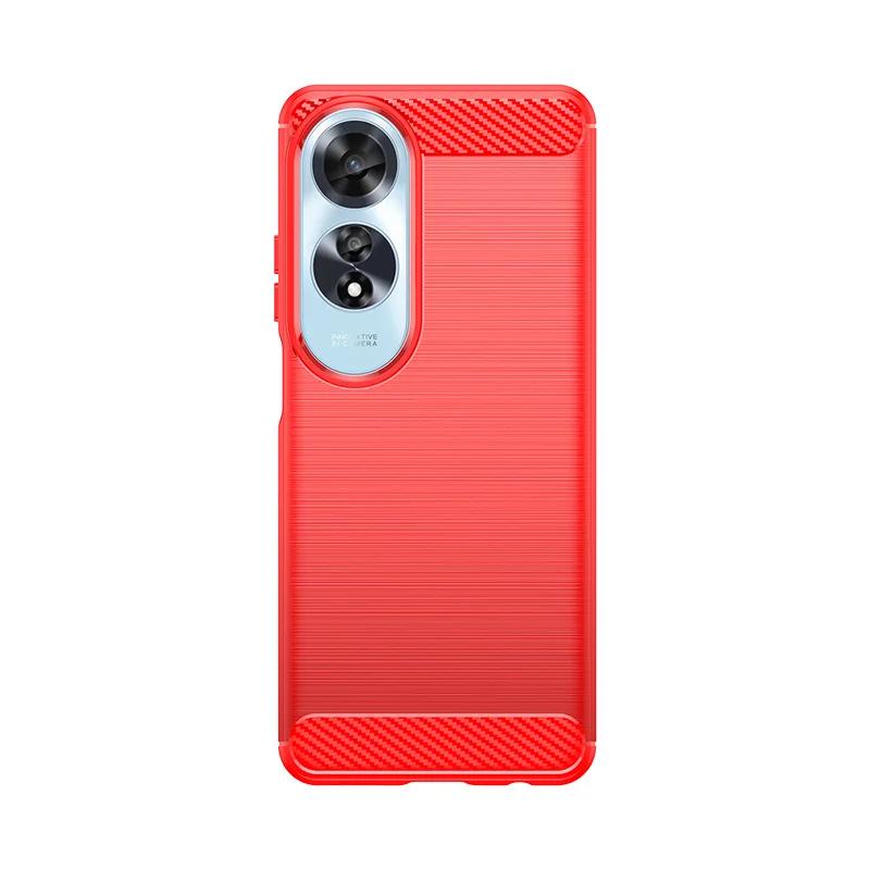 

Silicone Phone Bumper Back Shockproof Soft TPU Carbon Fiber for OPPO A60 A79 A98 A78 A58 A38 A18 A17 A77 A54 A57 A1 2 Pro 4G 5G For OPPO A2 5G