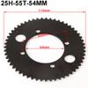 25H Kettenrad 55t 65t Zähne 54MM Hinterradkettenrad für 47CC 49CC Mini Moto ATV Quad Dirt Pit Pocket 2-Takt-Motor
