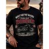 Herren Schwarz Bobber Motorrad Grafik T-Shirt, Kurzarm Rundhals Weiche Baumwollmischung, Vintage Biker Slogan Print für Lässige Tägliche Kleidung