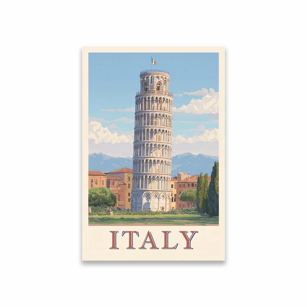 Rome Italy Wall Art Poster Vintage Colosseum Poster Print Ancient Roman Architecture Decor Europe Travel Illustration Painting