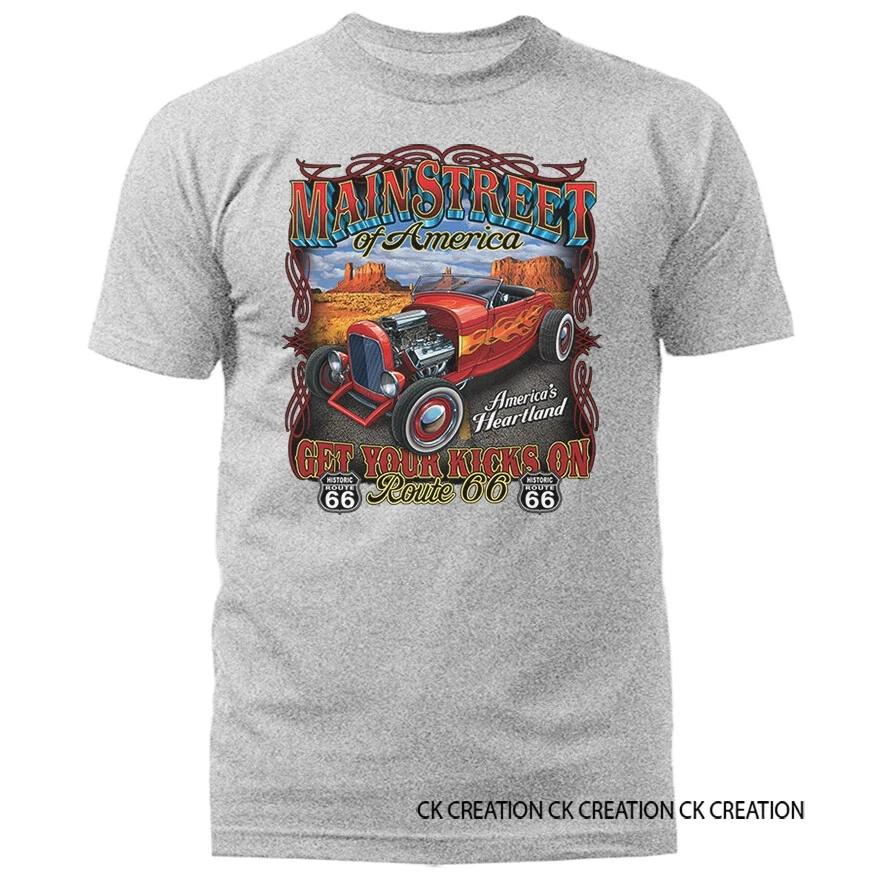 Main Street of America Route 66 America s Heartland Graphic T-shirt 2XL