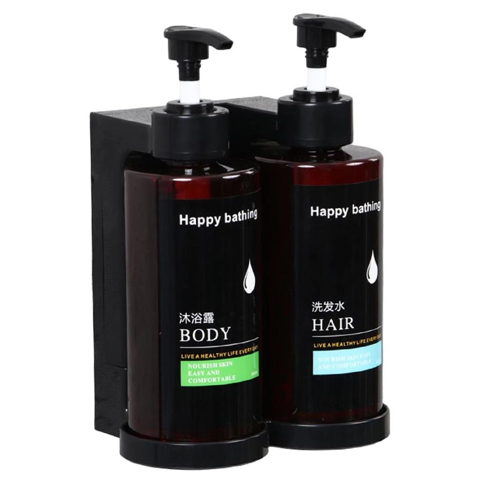 Convenient Wall Mounted Manual Soap Dispensers No Punching Clear Empty Pump Bottle Lock Large Capacity Hand Sanitizer Jar Toilet