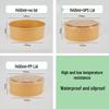 Disposable Kraft Paper Lunch Box Set - 50 Round Bowls with Lids, High-Temperature Resistant, Food-Grade Takeout Containers