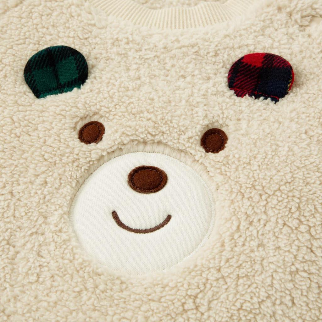 MIKIHOUSE HOT BISCUITS Sweatshirt für Jungen und Mädchen, Elfenbein, Größe 110cm, 73-5607-493