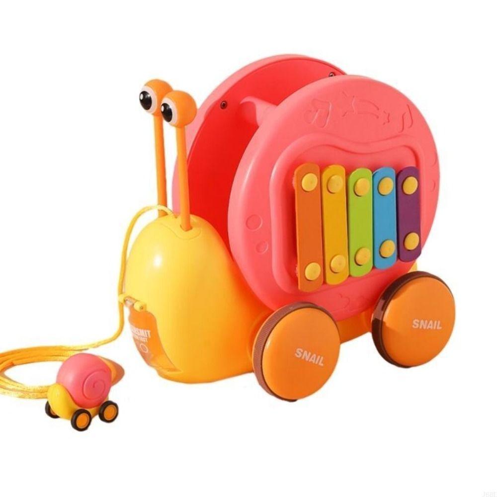 Learning To Walk Pull String Snail Car Toy Cartoon Pet Pull-Along Snail Toy  Early Education