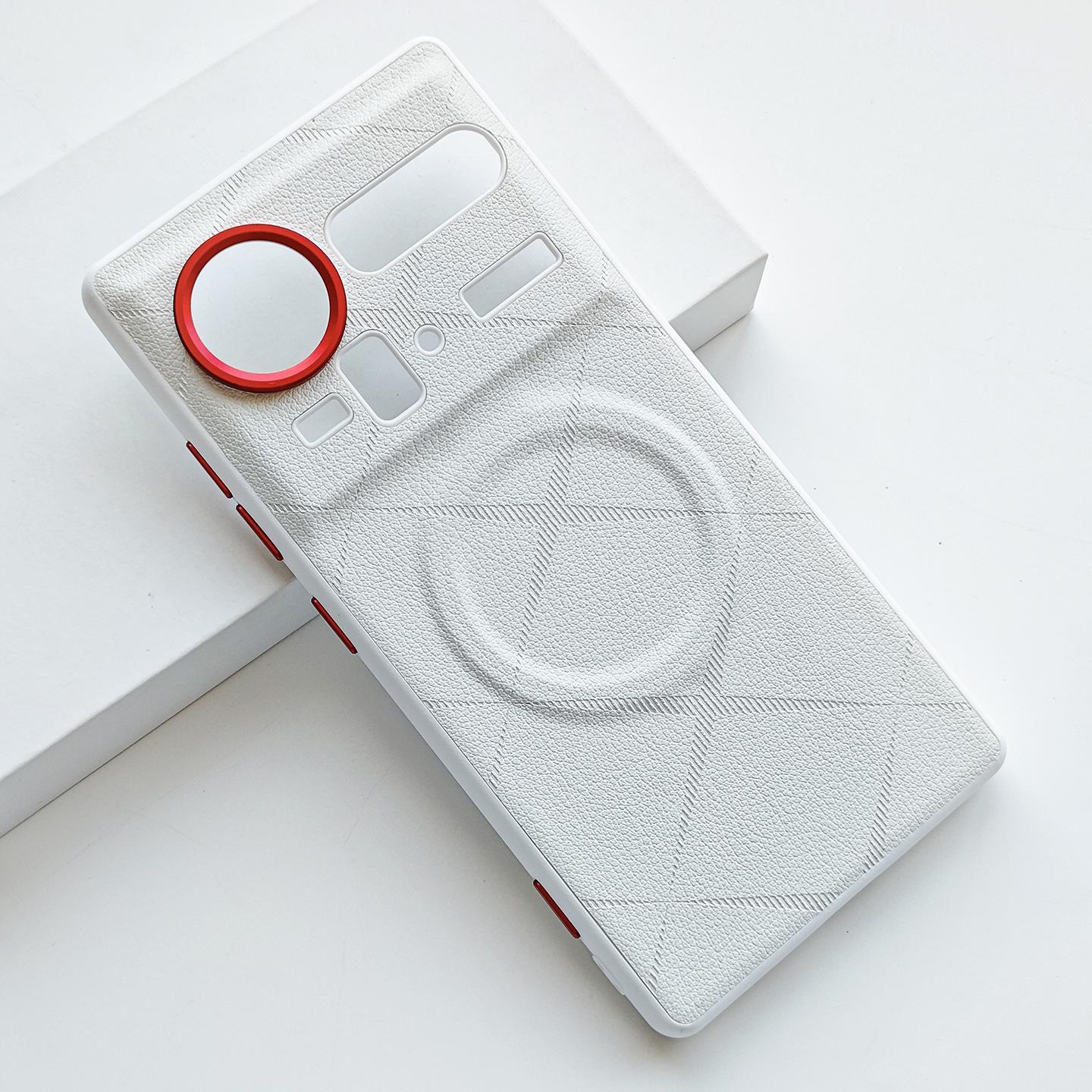 

For ZTE Nubia Z70 Z70S Z80 Ultra Diamond Pattern Leather Case Magnetic Suction Contrast Keys Lens Frame Anti-Fingerprint Cover PU Leather&ZTE nubia Z70 Ultra