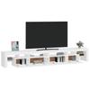 Vidaxl Szafka Pod Tv Z Oświetleniem Led, Biała, 260X36,5X40 Cm