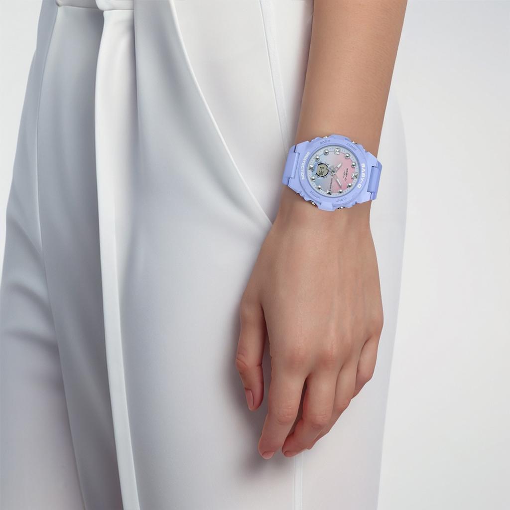 Casio 100M Waterproof Quartz Watch Resin Strap Women watches Pink BGA-320-2A1