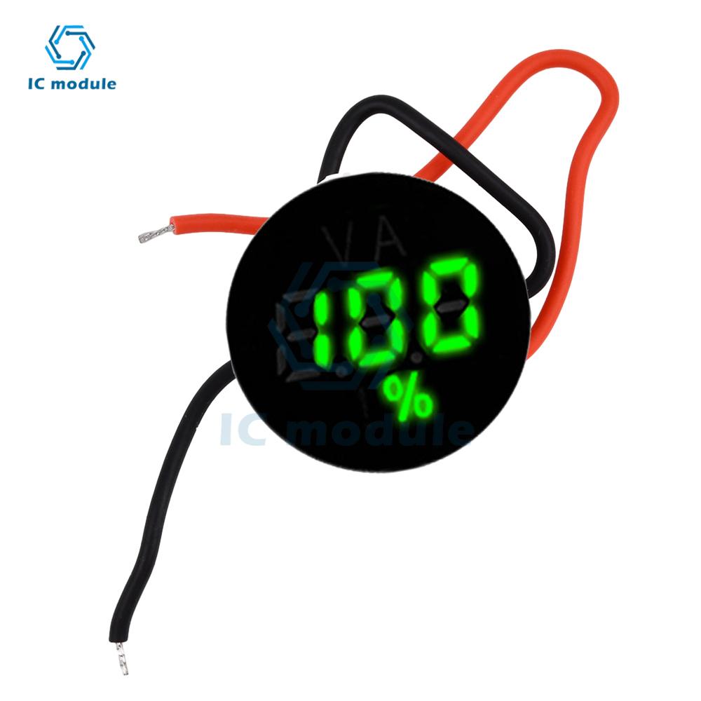 

2-wire High-Low Alarm Digital Voltmeter DC 4-130V LED voltage monitor tester 7.4V 12V 15V 24V battery car volt meter 7S зелений