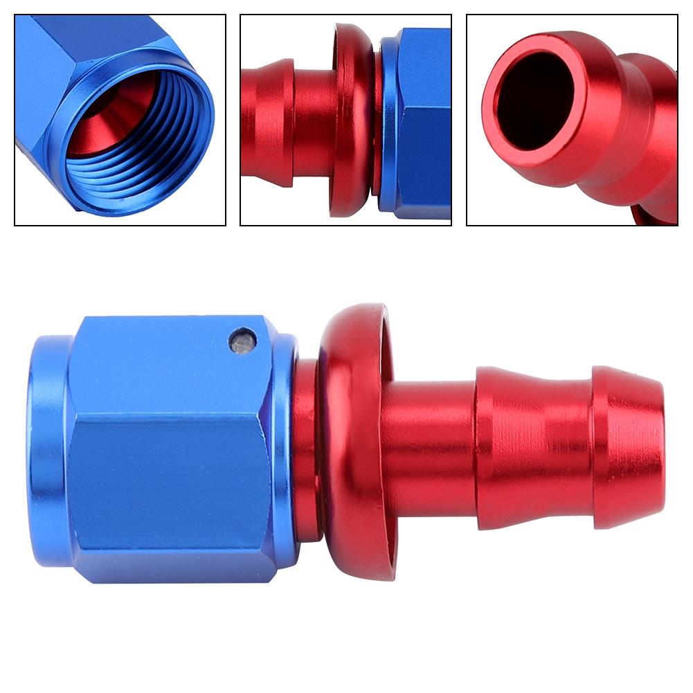 AN6 Straight Push On Twist Lock Oil Gas Fuel Line Hose End Male Fitting
