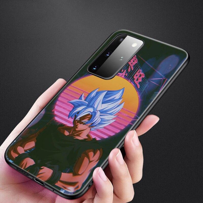 Anime Son Goku Super Saiya Case For Samsung Galaxy S20 S21 FE S10 Lite Note 20 10 Lite S8 S9 + S10E S10 Plus Ultra Black Cover