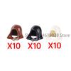 MOC Medieval Soldier Building Blocks King Beard Military Helmet Scarf Goggles Belt Cowboy Hat Duck Cap Mini Toys Bricks Gifts