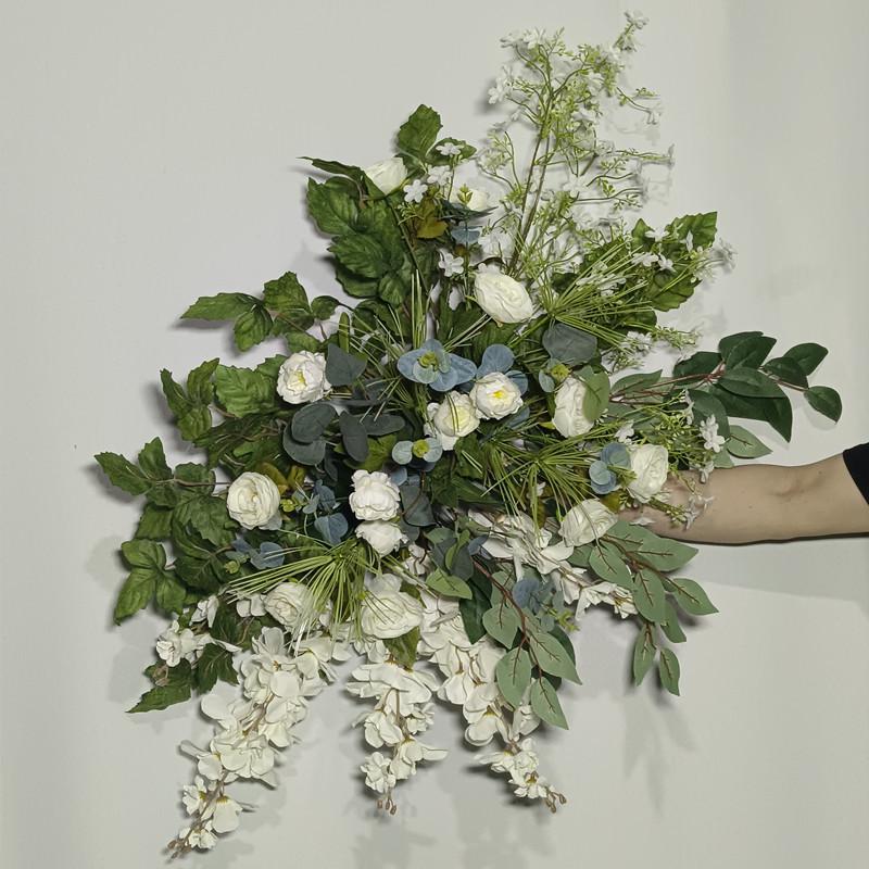 Triangular Silk Flower Wedding Arch Arrangement for Reception Background