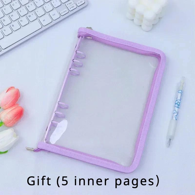 A5 Akrylowa Przezroczysta Powłoka Album na Zdjęcia na Luźnych Kartkach, DIY Odpinany Segregator, 6-otworowy Album Akrylowy Segregator Kpop, Segregator na Fotokarty