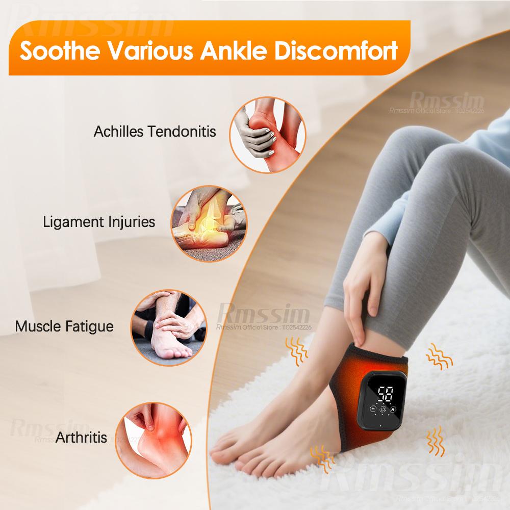 Electric Wrist Brace with Adjustable Hot Compress Vibration Massage Ankle Guard Band Carpal Tunnel Hand Foot Protection Tool