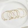 14K Gold Filled Wave Bangle: Color-Retentive Open C-Shape with Braided Rope for DIY Jewelry Making