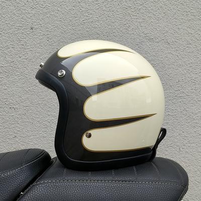 Vintage TT&COCASCOS 3/4 Open Helmet Jet Cafe Racer Vintage 500TX Motorcycle Helmet Scooter Riding Motorcycle Cascos