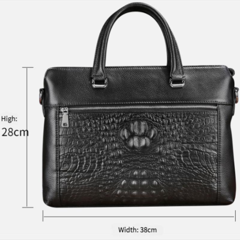 High Sense Large Capacity Business Handbag Men's Briefcase Soft Leather Men's Bag Shoulder Bag Crossbody Computer Bag