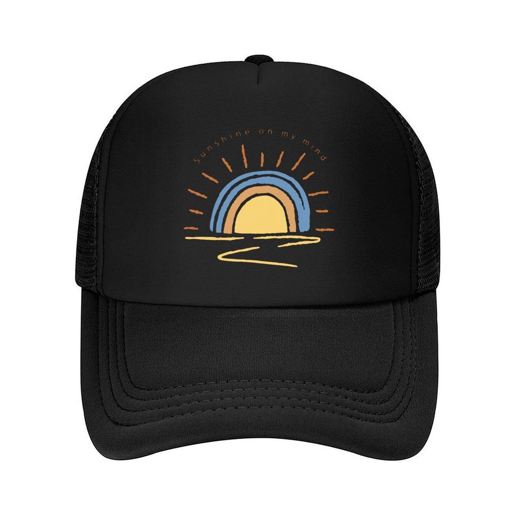 Sunshine Rainbow Boho Motivational Wall Art Mesh Baseball Cap Hip Hop