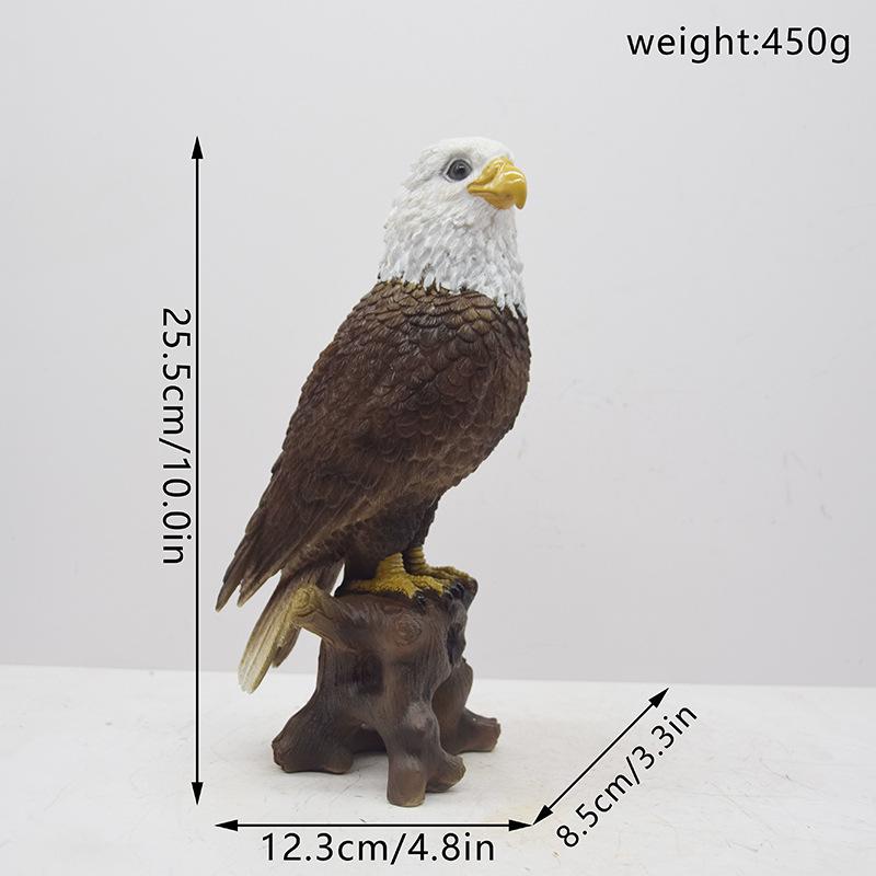 Bald Eagle Resin Statue - American Luxury Decor for Living Room, Entryway, or Garden