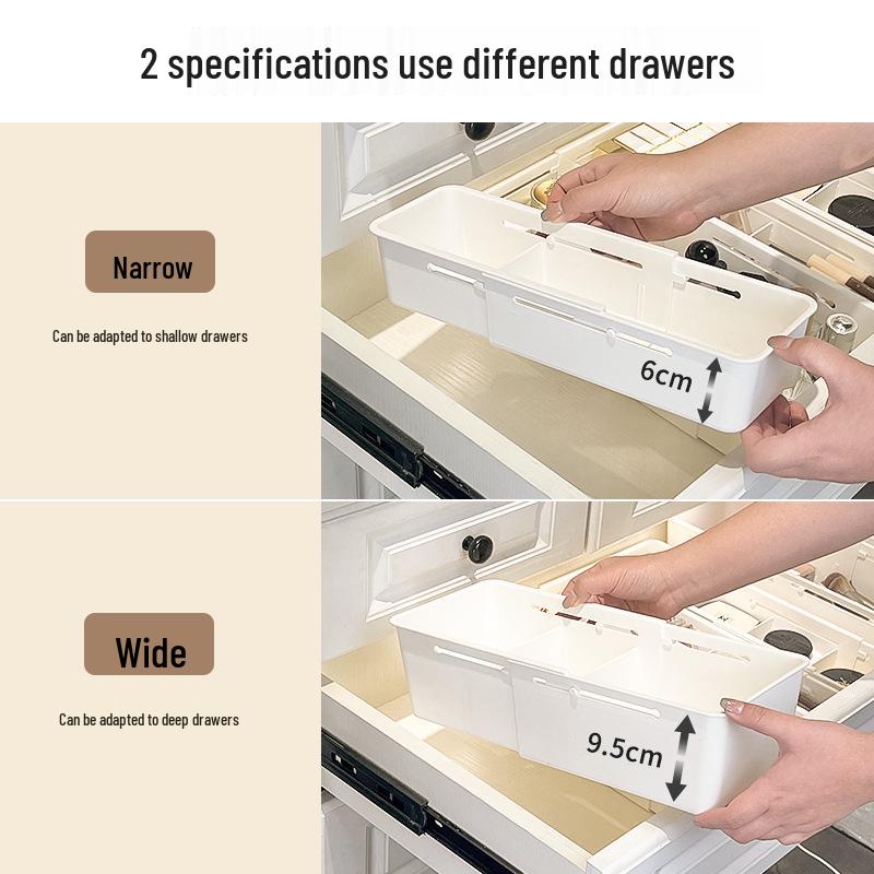 Retractable Desktop Snack & Sundry Organizer - Right Angle Kitchen Storage Drawer Box