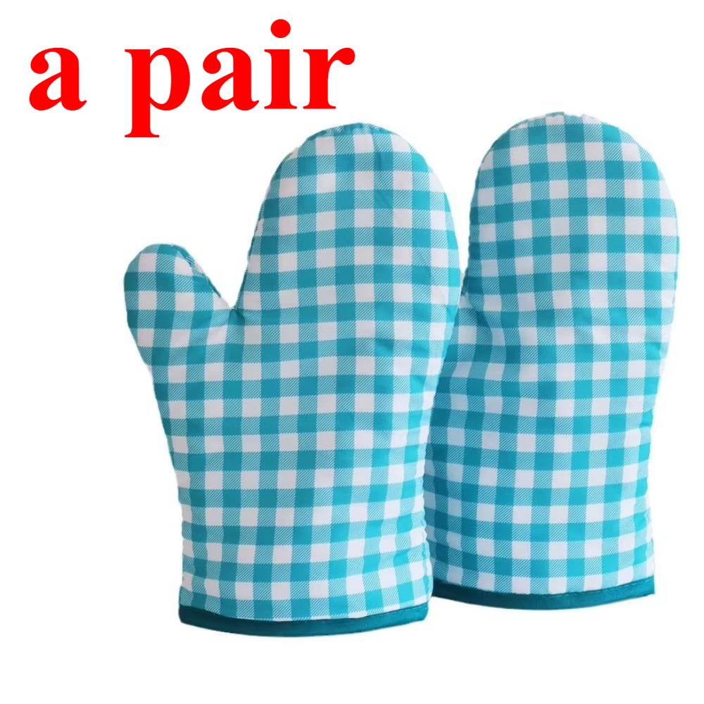 2025 New Style Anti Scalding High Temperature Resistance 100%linen Kitchen Oven Mitts Microwave Oven Gloves for Adult