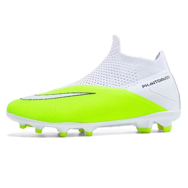 Big Size 49 48 Slip On Soccer Shoes Unisex Long Spike AG/TF Artificial Football Shoes Indoor Anti-slip Training Sport Boots