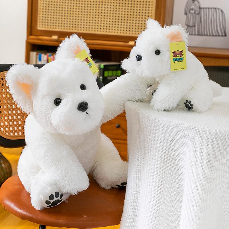 Super Cute Party Style West Highland Plush Toys Children's Comfort Doll Birthday Gift Office Desk Ornament Doll Redemptionjavascript:
