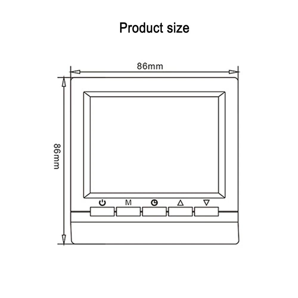 Chytrý termostat Podsvícený Baterie AA Programovatelný ovladač S dětskou pojistkou Domácí plynový kotel Regulátor teploty vytápění