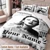 Custom Name Text 3Pcs Bedding Set Taylor Swift Duvet Cover And Two Pillowcases