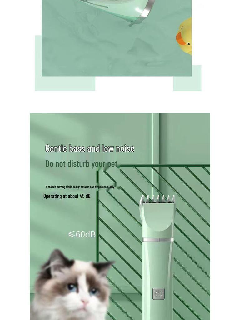Pet Grooming Set: 4-in-1 Shaver for Dogs & Cats