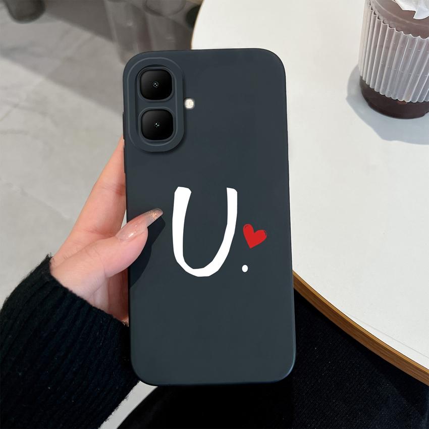 For Infinix Smart 10 9 8 7 GT 30 Pro Fashionable Lucky 26 Letters Phone Case Soft Matte Silicone High Quality Anti Drop Shell For Infinix Bumper Cover