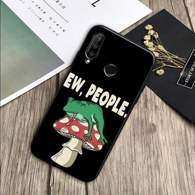 Cottagecore Frog Mushroom For Huawei Nova 11 12i 8i 7i 3i 9 10 SE Y60 Y61 Y70 Y72 Y73 Y90 Y91 P20 P30 Pro P40 Lite Case