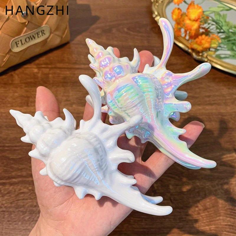 2Pcs Fashionable Conch Hair Clip -Hairstyle Secure Hold for Travel, Beach, Commuting & Daily Use - Perfect Gift for Women, Beach Accessories