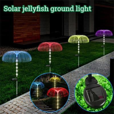 Luzes Solares de Exterior Multicor Mudáveis Água-Viva Luzes de Chão Lâmpada LED Caminho de Jardim