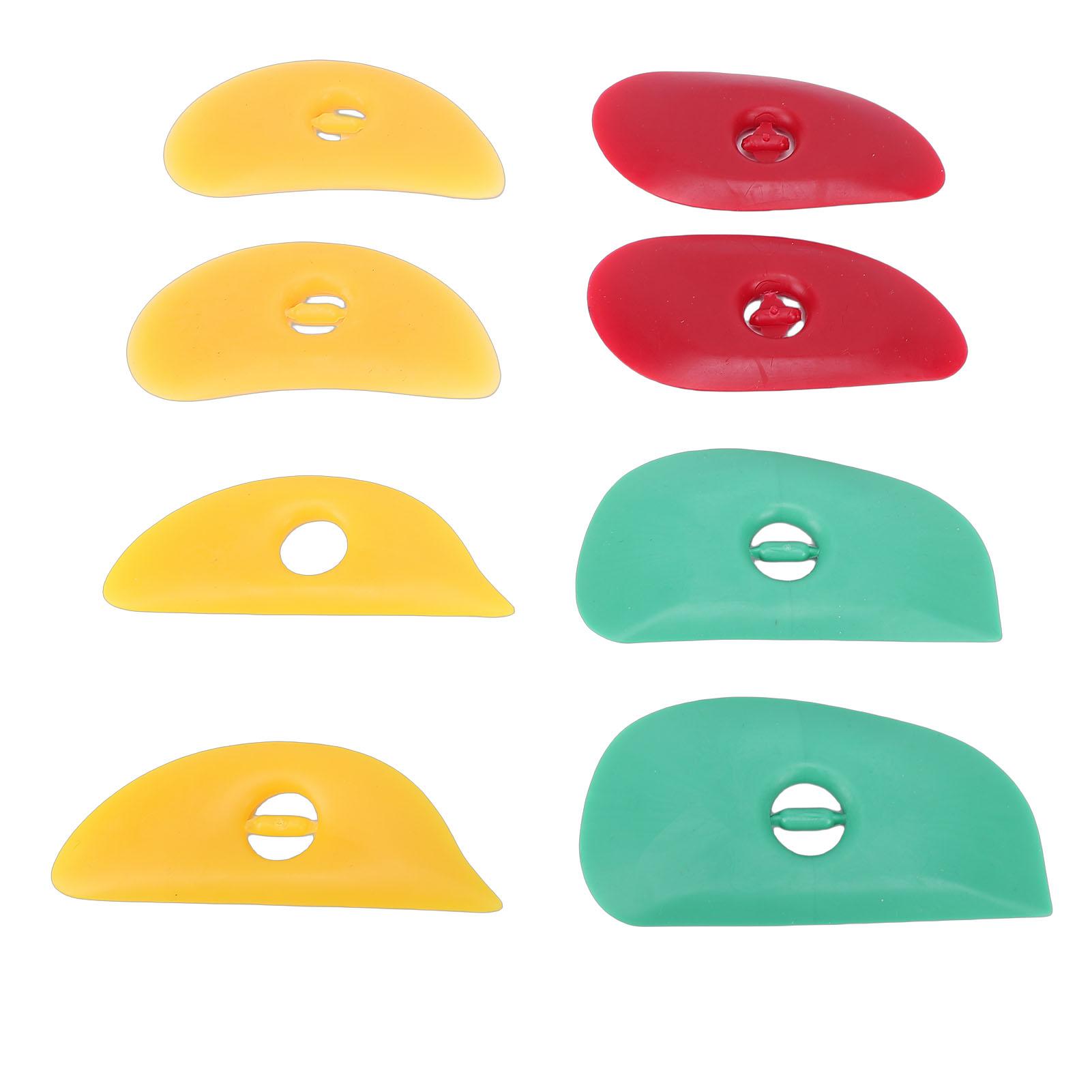 

8Pcs Soft Silicone Rib Pottery Clay Ceramics Tool Multi for ing Shaping Sculpting