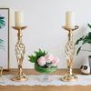 10pcs Elegant Metal Flower Vase Dining Table Butter Lamp Candlestick Ornaments Boho Artificial Flower Decor Bottle Flower Stand