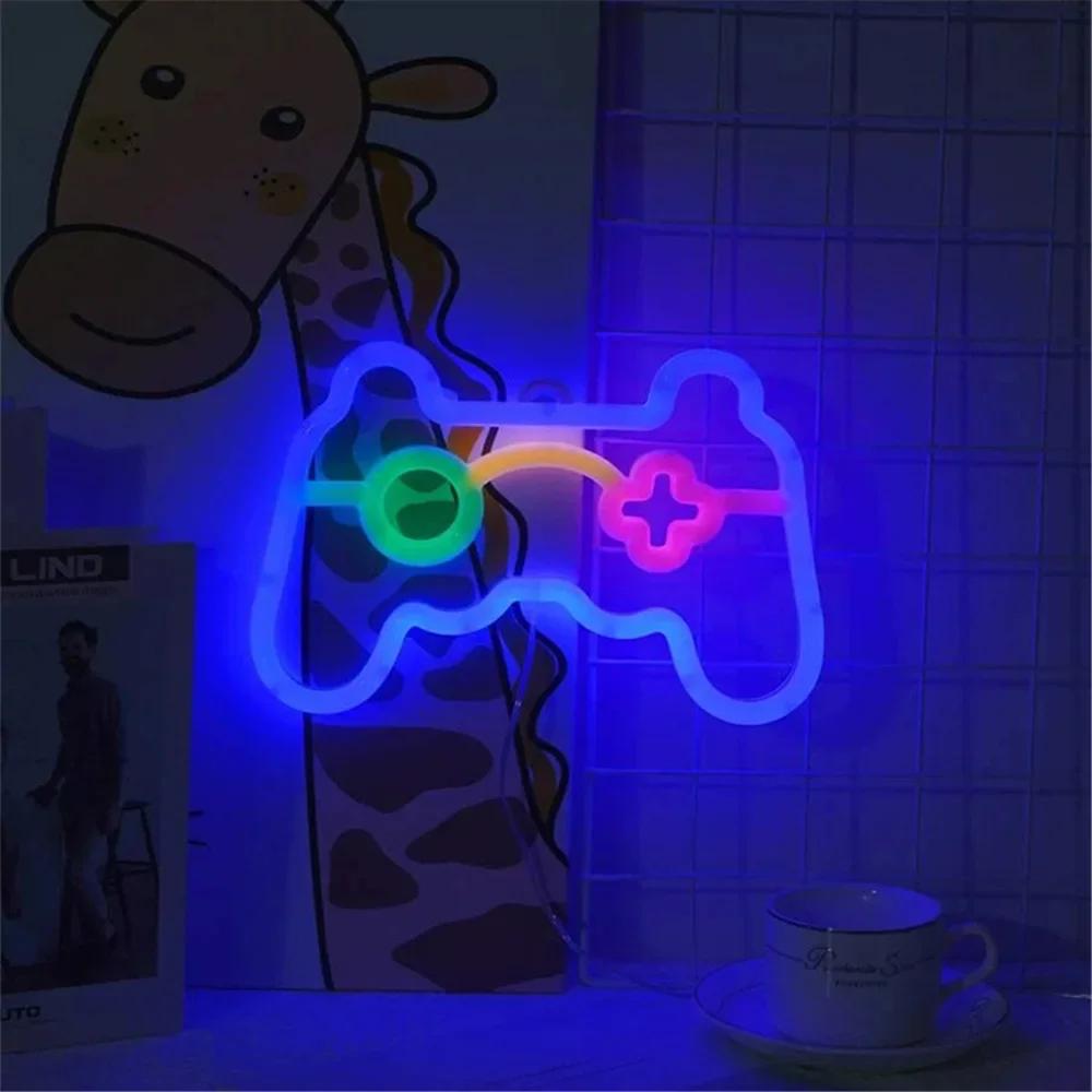 Gamepad Neon Sign for Gamer Room Wall Home Decoration Blue LED Night Light Playstation bar Game hall Lamp Cool Gifts