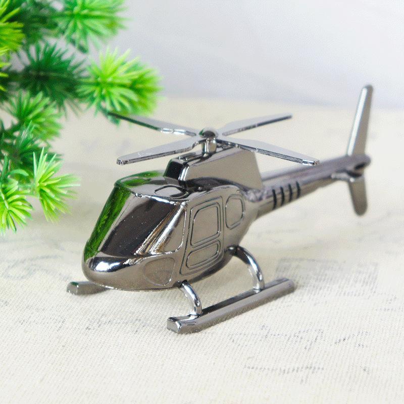 6 Colors Creative Helicopter Model Toys Metal Crafts Zinc Alloy Airplane Kids Toys Decorations Ornaments for Boys Children Gifts