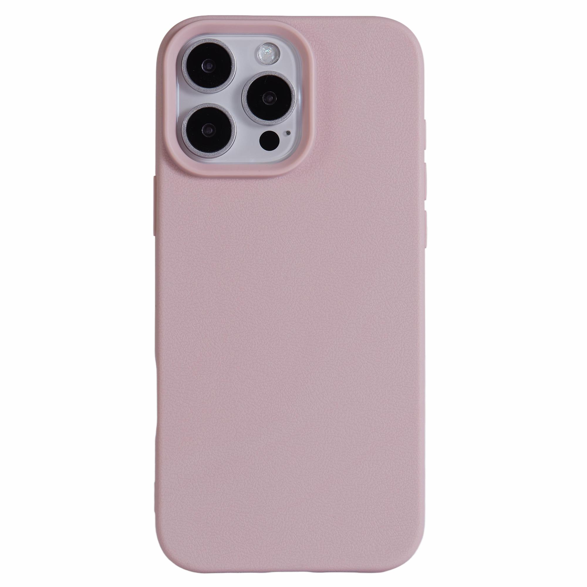

For iPhone 13 Pro Case Litchi Texture TPU Shockproof Phone Cover Pink