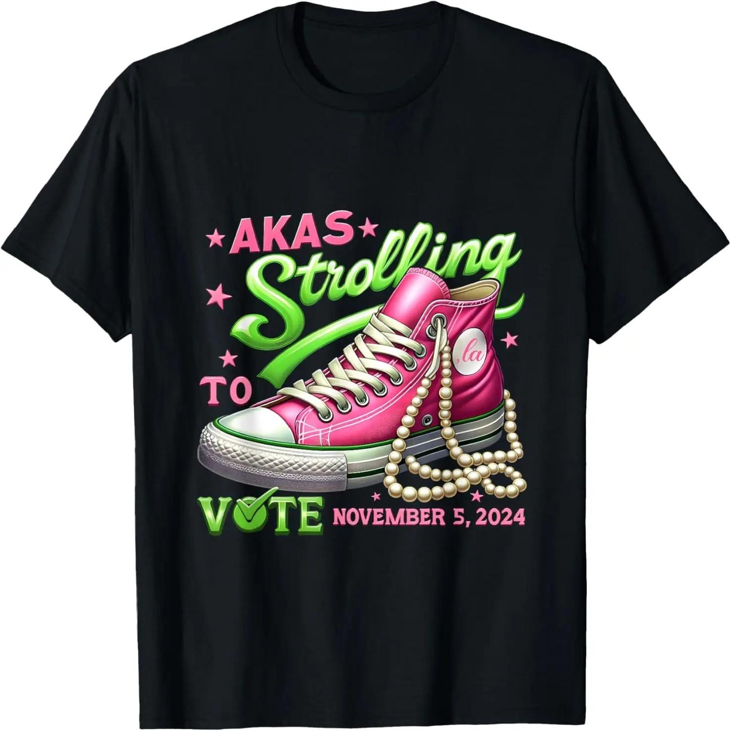 

Akas Strolling to Vote November 5, 2024 Kamala Harris Design T-Shirt S чёрный