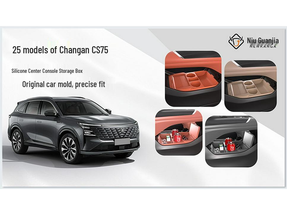 Compatible with silicone storage boxes, eyeglass cases, and center console accessories for 25 Changan CS75 models.