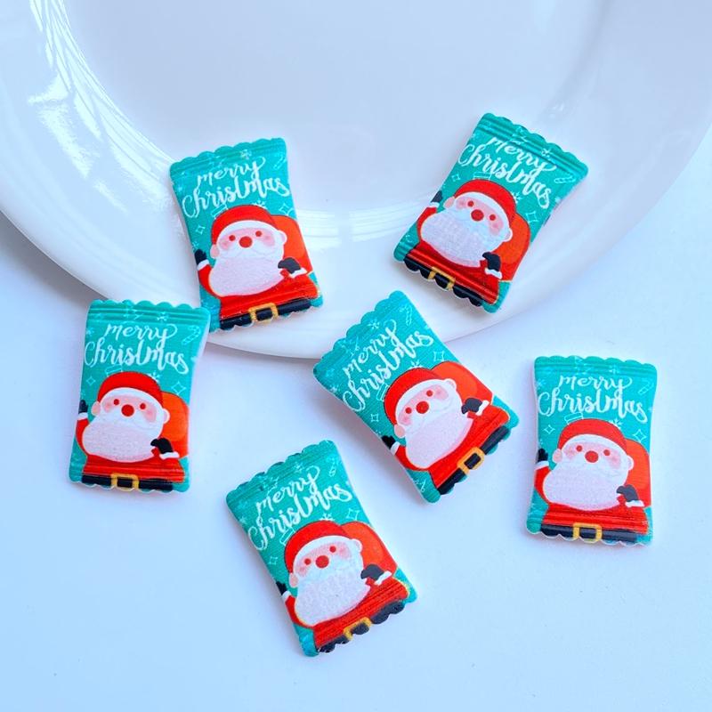 

12Pcs New Cute Mini Christmas Candy Series Flat Back Resin Cabochons Scrapbooking DIY Jewelry Craft Decoration Accessorie