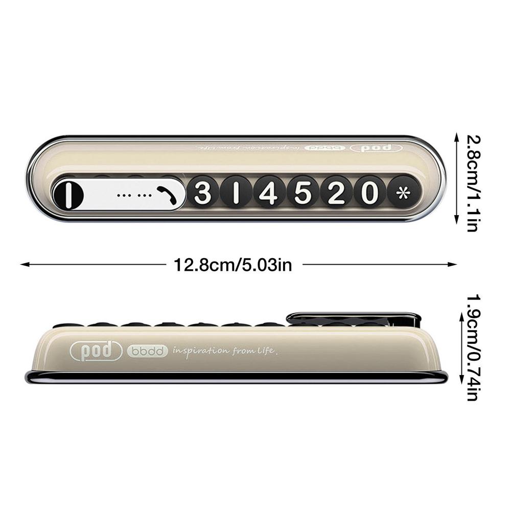 Temporary Parking Number Plate Temporary Telephone Number Plate Noctilucous Display Waterproof Sign For Car Dashboard Family